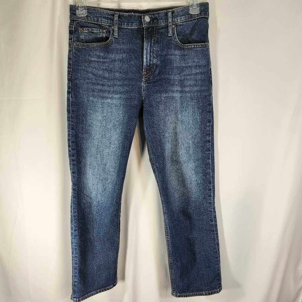GAP Straight Leg Five Pocket Cotton Blue Jeans Size 28 Regular